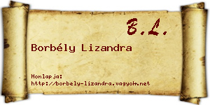 Borbély Lizandra névjegykártya